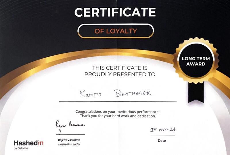 Loyalty Certificate